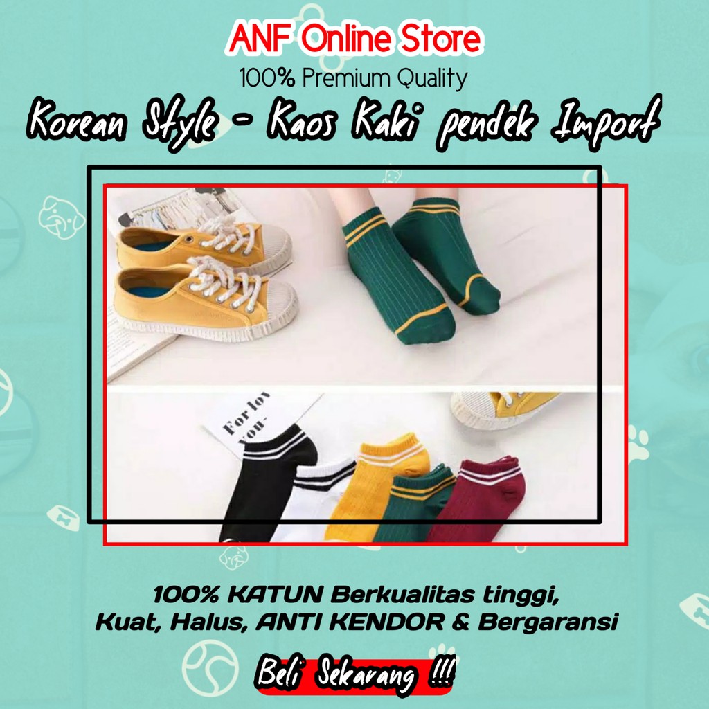 SOCKS KAOS  KAKI  WANITA PENDEK FASHION KOREA  STYLE KAUS 