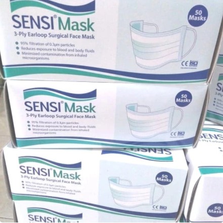 SENSI Mask Earloop 3 ply isi 50 pcs Cantol Kuping