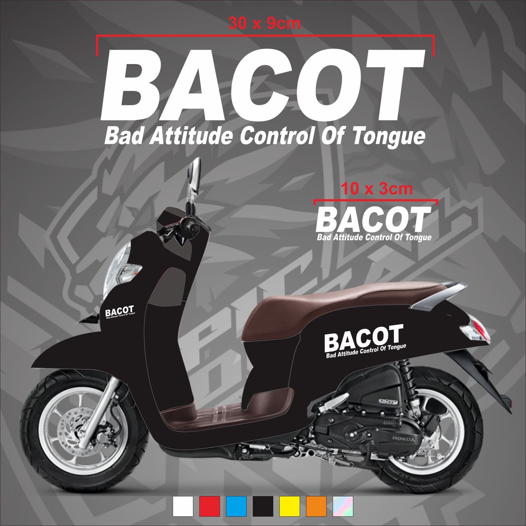 Sticker Cutting BACOT (Scoopy,Fino,Nmax,Aerox)