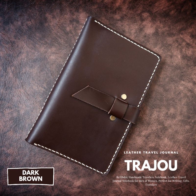 

Binder A6 Kulit 6 Ring Travel Journal Leather