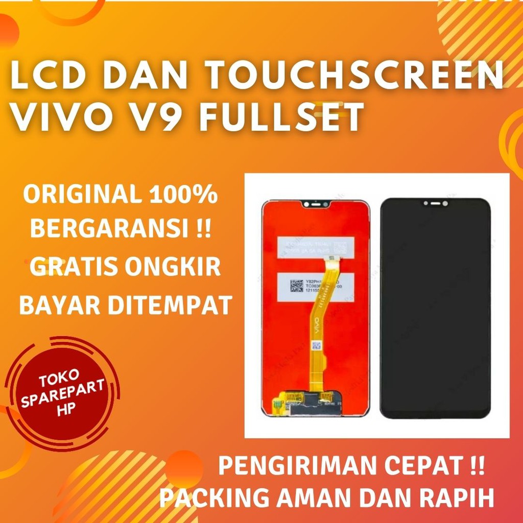 Layar Lcd Fullset Hp Vivo V9 Original Lcd dan Tc Vivo V9 Ori Lcd + Touchscreen Vivo V 9