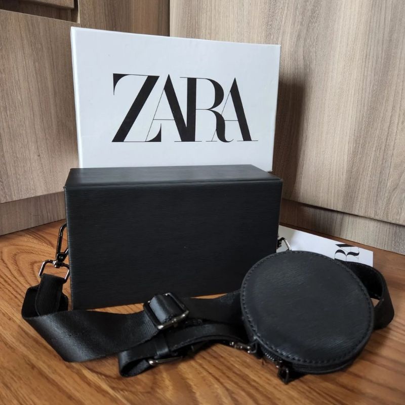 12.12 SALE | ZRA MAN RIGID MINI DUO CROSSBODY BAG INCLUDE BOX