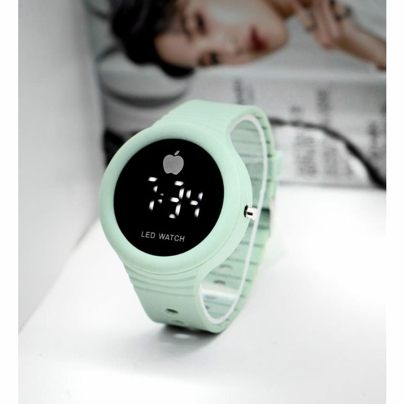 Jam Tangan Led Rubber Light Fashion Pria Wanita Terlaris Kasual