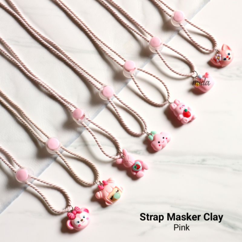 STRAP MASKER CLAY / TALI MASKER / STRAP MASKER TALI / KALUNG MASKER / STRAP MASkER PANJANG / STRAP M