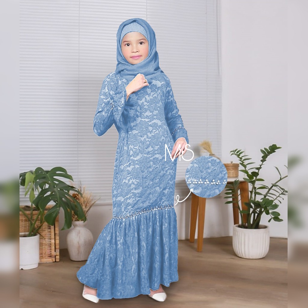 PCS MAXY NURHALIZA KID PAKAIAN ANAK PEREMPUAN DRESS GAMIS MAXI BRUKAT JC