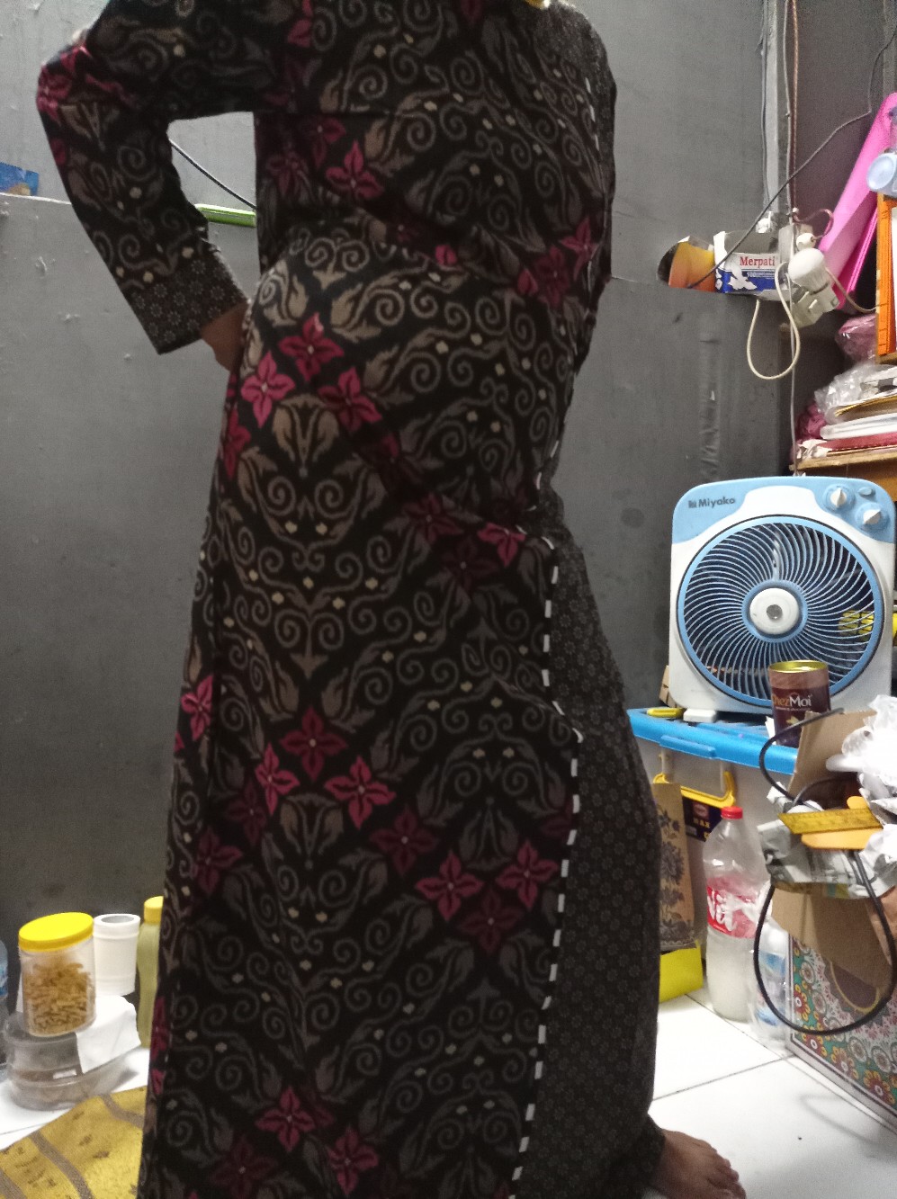 Gamis Batik Sogan Kombinasi Katun Halus Berkualitas Gamis Songket Manggar