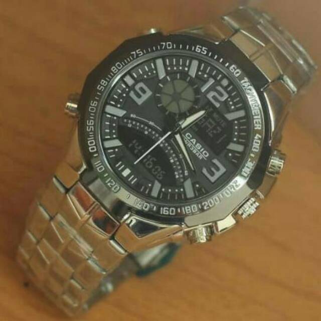 JAM PRIA CASIO EDIFICE EFA300 REDBULL SILVER BLACK SUPER PREMIUM