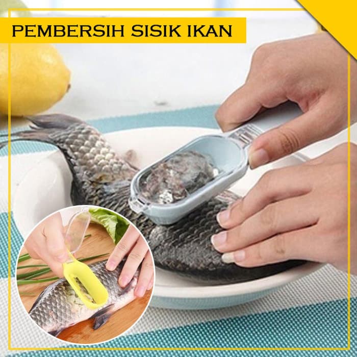 Alat Pembersih pengupas Sisik Ikan praktis Tempat Pembuangan / Peeler