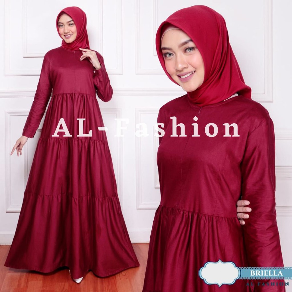 GAMIS WANITA MAXI TERBARU BRIELA ALFASHION polos BAHAN KATUN JEPANG (MAXI AJA) MURAH