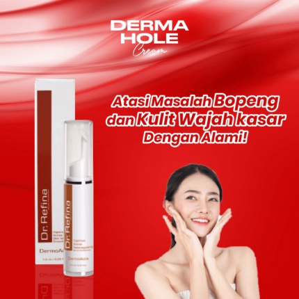 Serum Treatment Wajah Bopeng dan bekas jerawat Dermo Acne Dr Refina Derma Hole Active Skin Mark Smoo