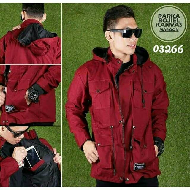 PROMO Termurah Ready Stok Parka Kanvas Original Fashion Pria Jaket Hits Halus Grosir Baju Terkini