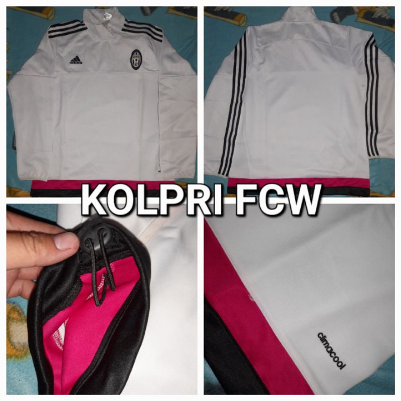 Jaket/Tracktop Juve Adidas Putih size L. GO. BNWOT