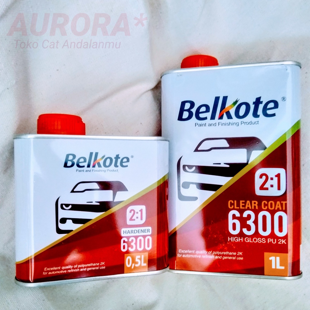 Clear Belkote 6300 Belkot Anti Gores Glos Mengkilap Glosy 2 Banding 1 Pernis Vernis Fernis Claer Cli