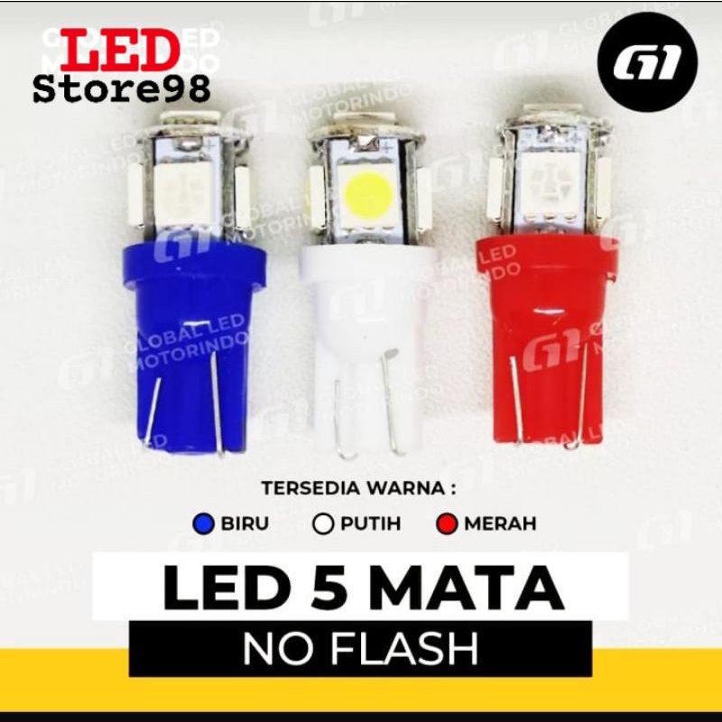 LAMPU LED JAGUNG T10 SMD 5050 5 TITIK