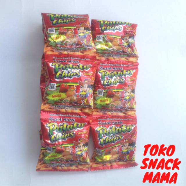 

[NGGAK ADA HADIAHNYA] Potato Chips rasa bawang 1 renteng isi 10 pcs