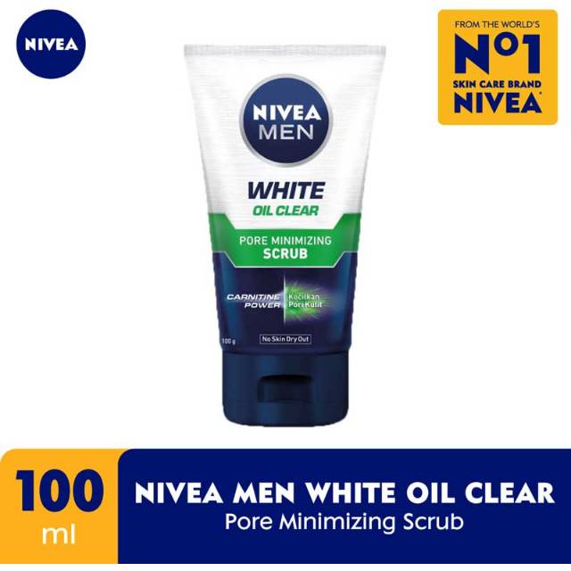 NIVEA Men Bright Oil Clear Pore Minimizing Scrub - 100ml