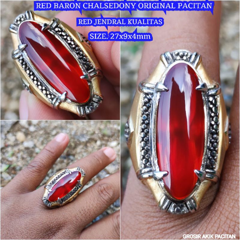 RED JENDRAL RED BARON CHALSEDONY ORIGINAL PACITAN PALING DICARI