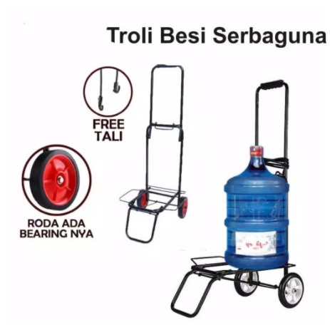 Troli / Trolley / Troly Lipat Serbaguna - Trolley Besi Lipat