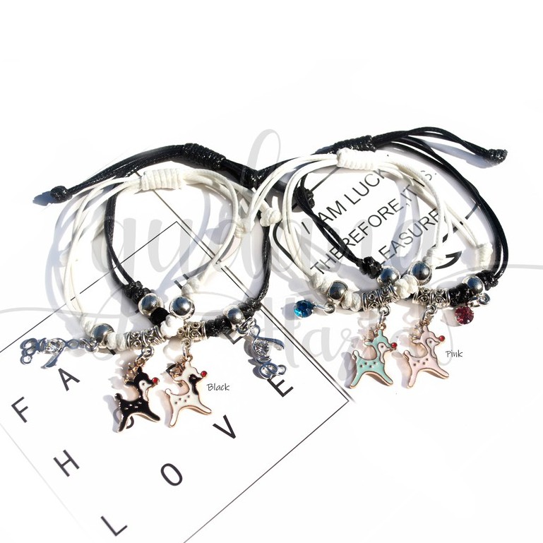 Gelang  BFF Deerest You Gelang Couple Bentuk Rusa SET ISI 2 GH 205344