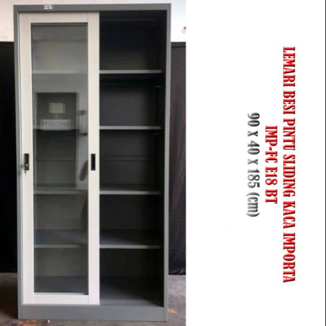 Lemari Besi Pintu Sliding Kaca Importa IMP - FC E18 BT