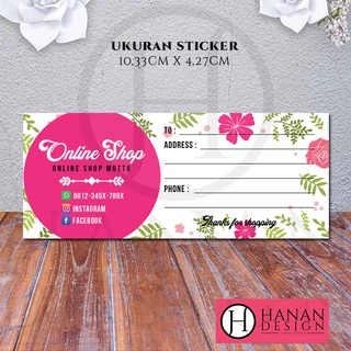  Stiker  Label Pengiriman  Paket Barang Olshop Online Shop 