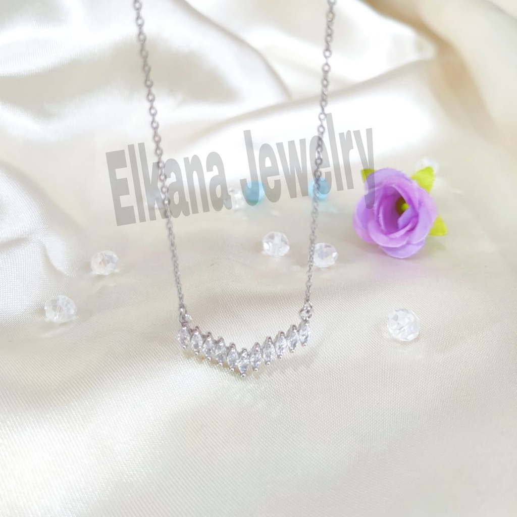 KALUNG&amp;GELANG VIRAL!! FUJI PERMATA DIAMOND DESAIN SUPER SIMPLE ELEGAN PERHIASAN EMAS KOREA ANTI KARAT&amp;ANTI KUNTUR TERBAIK