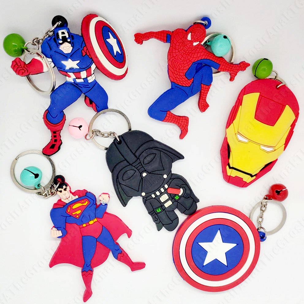 GANTUNGAN KUNCI SUPERHERO KERINCINGAN GANCI AVENGERS STAR WARS KERINCING