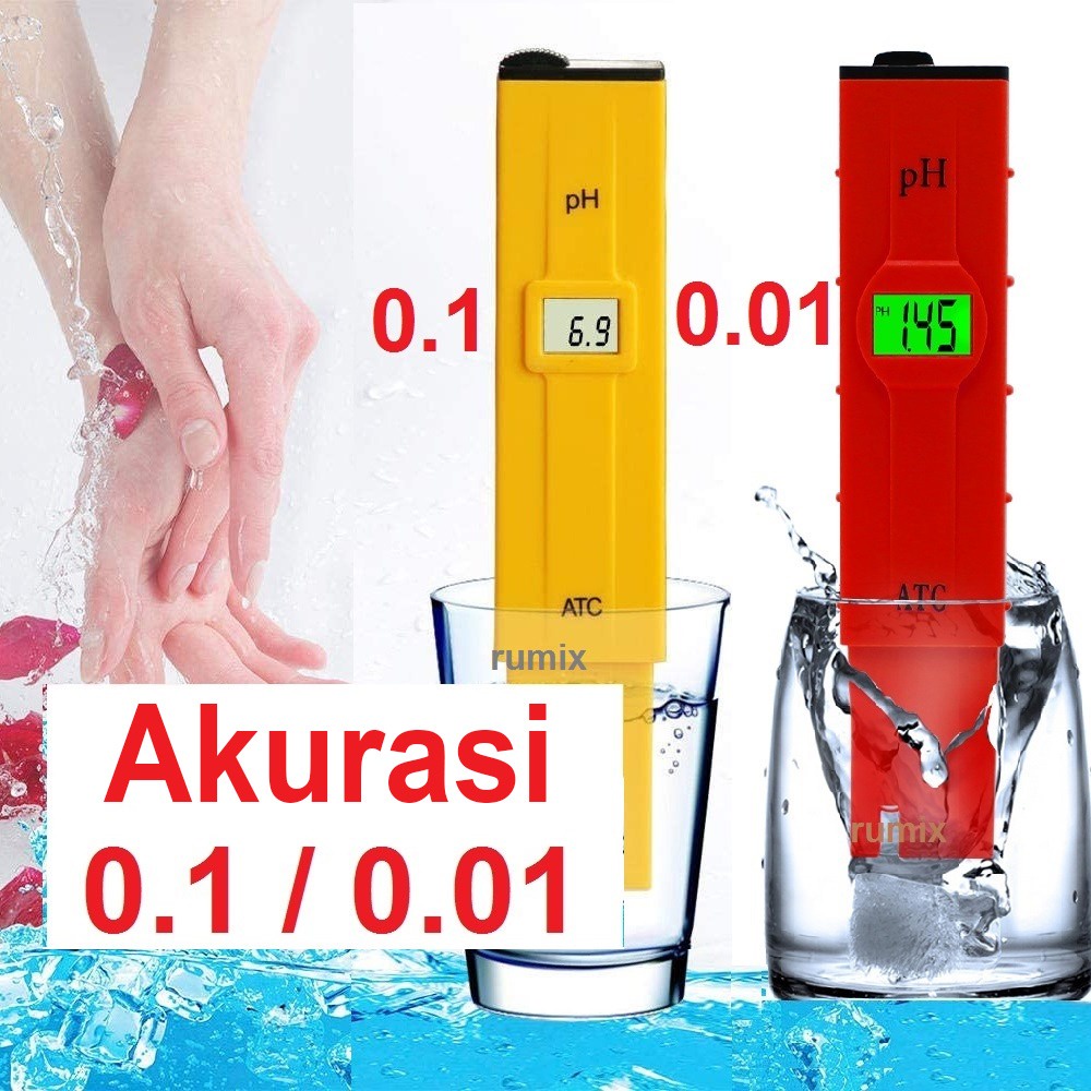 pH Meter Digital Tester Alat Pengukur Keasaman Cairan Air Hidroponik Akuarium Kolam PH Pena 0.1 0.01