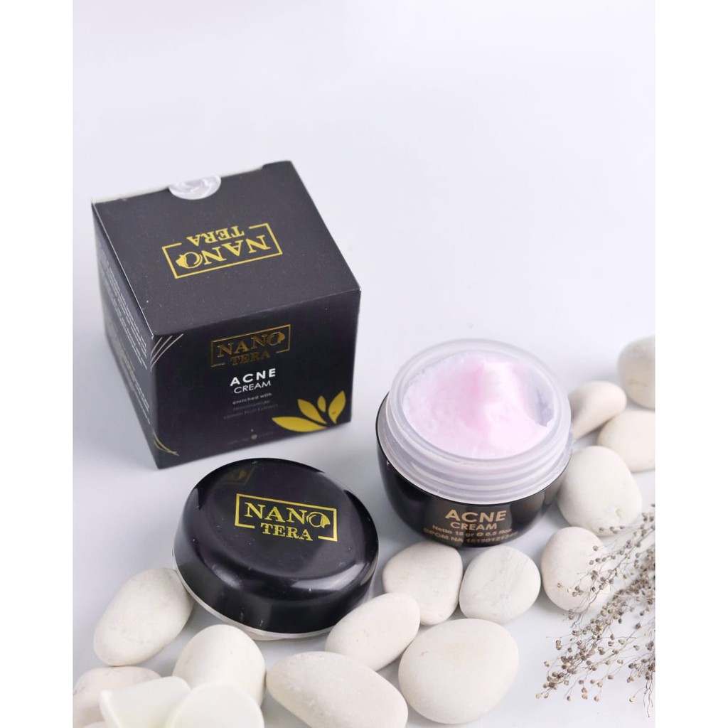 Krim Jerawat Ampuh Paket Acne BPOM  Nanotera Skincare Pria dan Bekasnya Kulit Berminyak Bruntusan-4