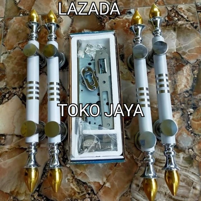 60cm Handle pintu rumah - gagang pegangan pintu rumah stenlis antik brass