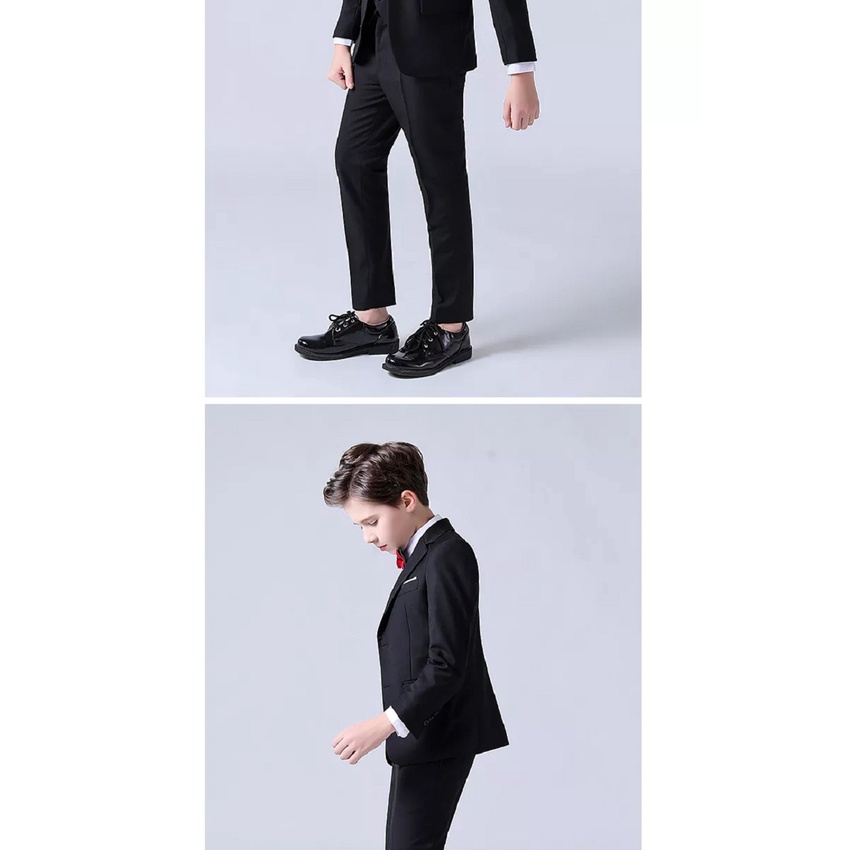 SETELAN JAS ANAK RESMI HITAM LIST PUTIH PAKET LENGKAP 5IN1 ORIGINAL NIKAYU HIGH TWIST BERKUALITAS