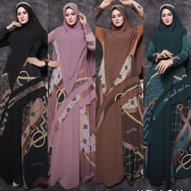 Sherina Series ORI by Humaira / Gamis Set Syar'i / Gamis Pesta Mewah / Dress Busui / Muslimah Branded Wear / Baju Syar'i Terbaru / Baju Polos Syari