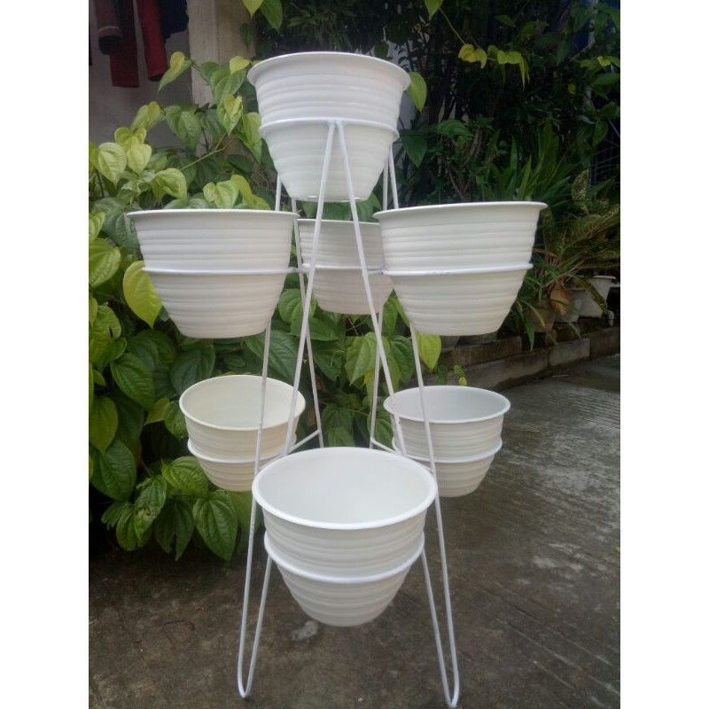 standing rak pot lobang 7 tinggi 70cm diameter 18cm