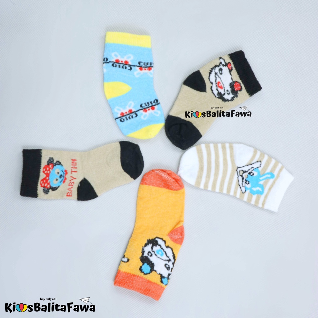 (ISI 3 PASANG) Kaos Kaki Bayi Polos Warna 0-12 Bulan / SNI New Born Month Baby Socks Sepatu Bayi Murah Babycinnamon