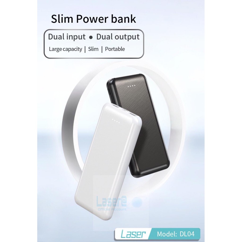 [NEW] Powerbank Laser DL04 10000mAh ORI Fast Charging Garansi 1 Tahun