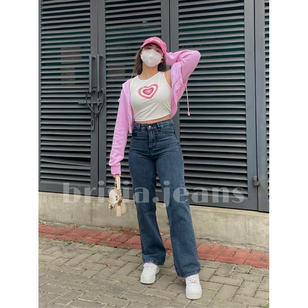 BRISIA JEANS - WENDY Boyfriend Cullote Jeans (Highwaist) - 6 Colours Size 27-33 / Boyfriend Loose