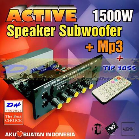 Kit Aktif Tip3055 1500W Pmpo Digital Mp3 Radio Fm Remote Dhtron92 Juara