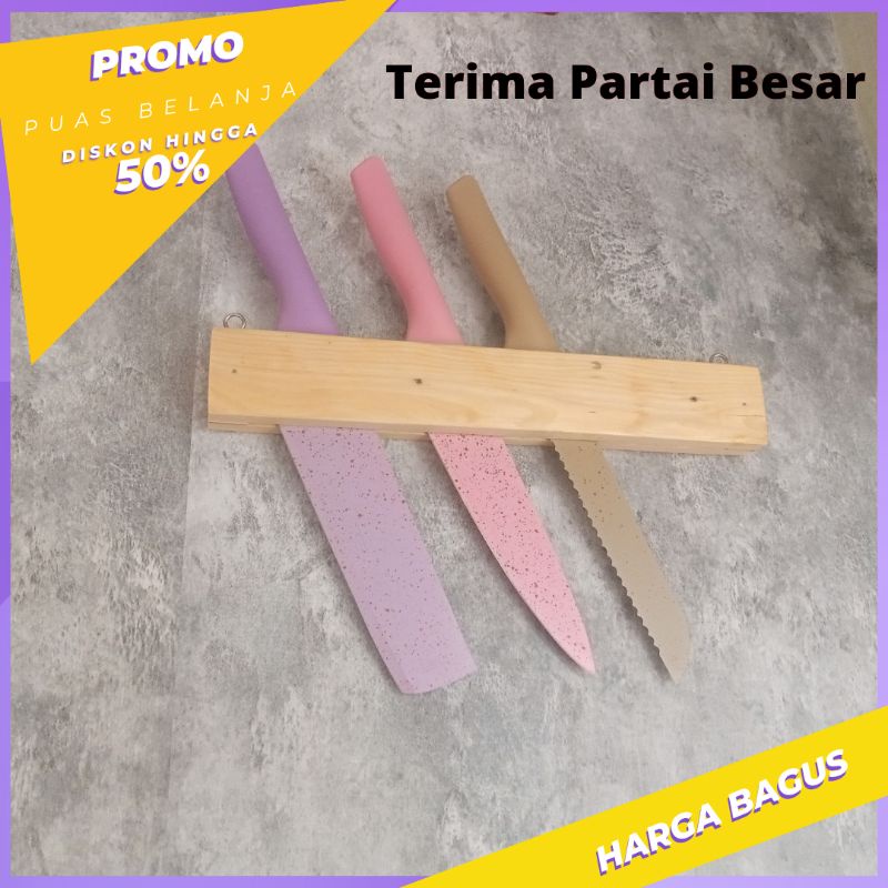 Rak kayu tempat pisau rak gantung pisau