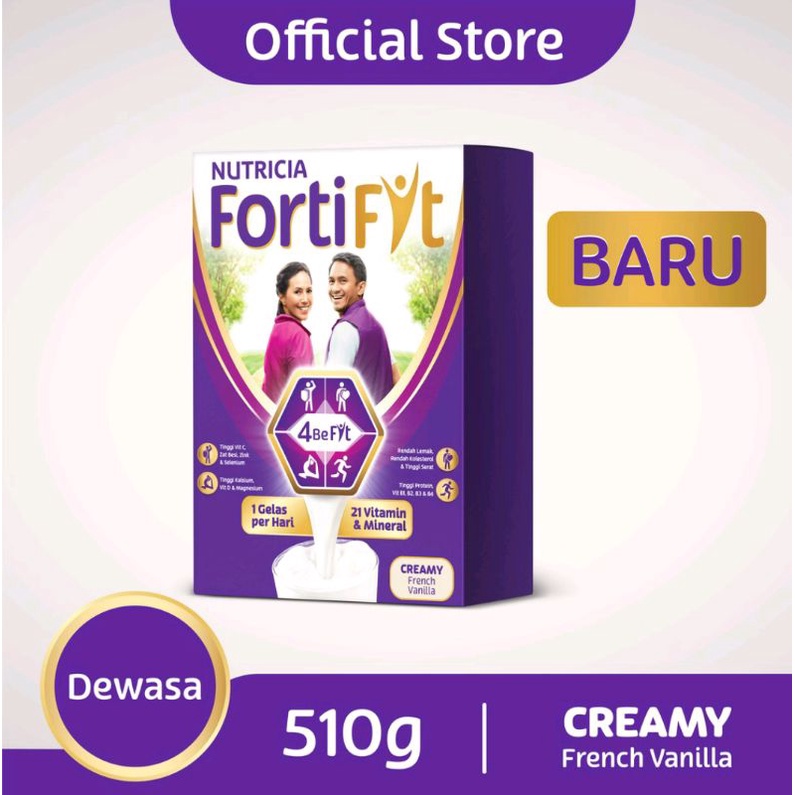 Fortifit Creamy French Vanilla Susu Dewasa Box 510gr