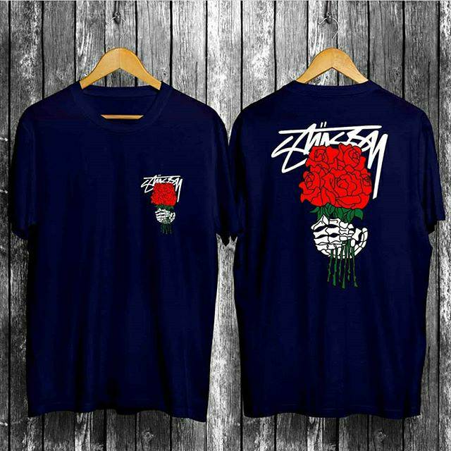 KAOS TENGKORANG BUNGA NAVY DISTRO SUPER PREMIUM QUALLTY KAOS TENGKORANG BUNGA NAVY DISTRO SUPER PREMIUM QUALLTY