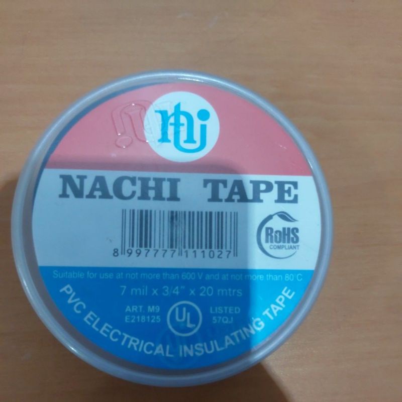 

Isolasi Nachi PVC uk 7 mil x 3/4 x 20 mtr