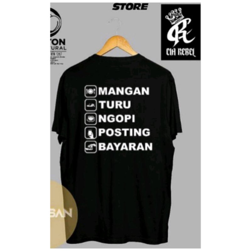 Kaos Mangan Turu Ngopi