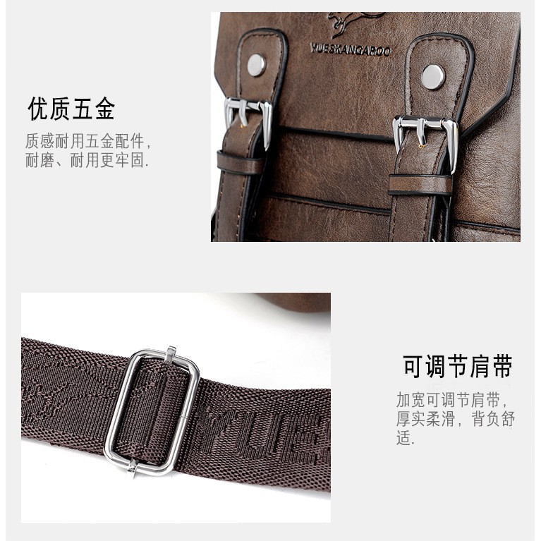 [ORIGINAL] Yueskangaroo Tas Selempang Kulit Import Pria Business Men's Shoulder Bag Korean Style