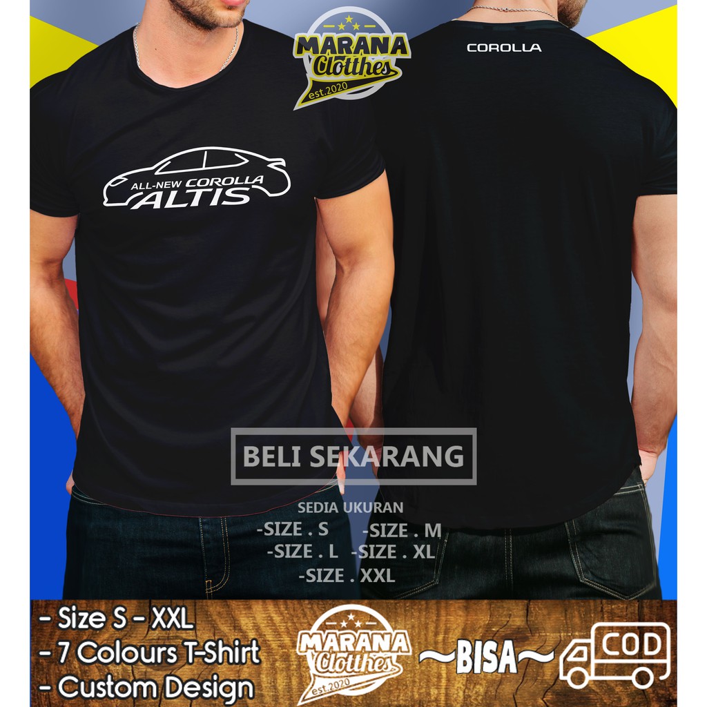 Kaos Mobil Toyota All New Corolla Altis Side Look Baju Otomotif