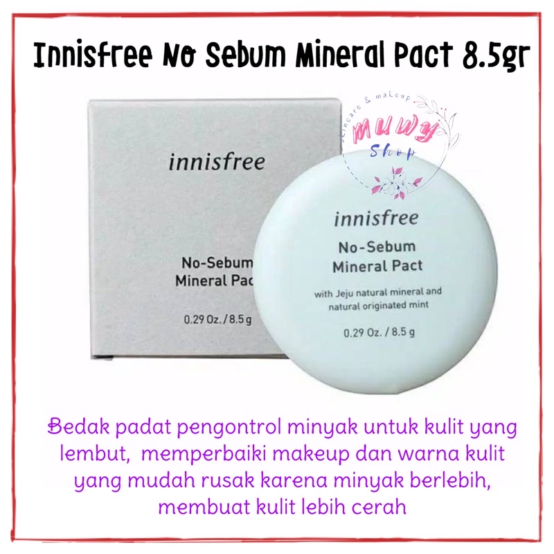 Innisfree No Sebum Mineral Pact 8.5gr Bedak Padat