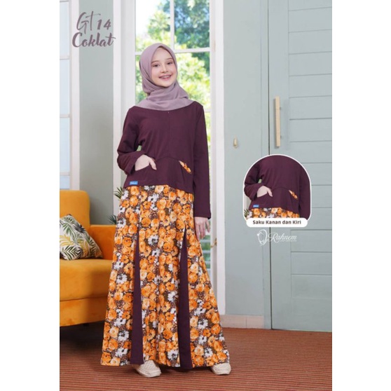 BISA COD - Gamis Anak Perempuan Gamis Remaja Rahnem GT 14 / Fashion Muslim