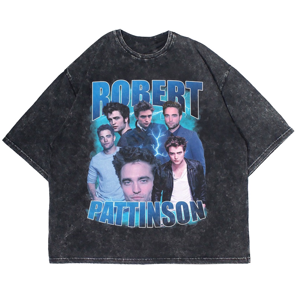 KAOS OVERSIZE ROBERT PATTINSON WASHING VINTAGE TEE ( WASHING T-SHIRT )