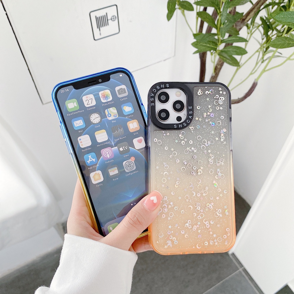 Soft Case Hp Gambar Bintang Tahan Goncangan Untuk iphone 13 / 12 / 11promax / X / XR / XS Max / 11 / 6 / 7 / 8plus / SE 2020