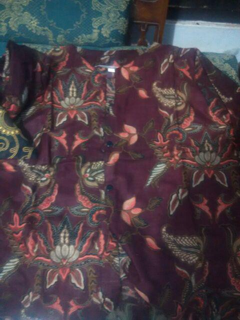 [cod] Tey-17 Batik Wanita Asj Sa Hrb026 Kenongo Kemeja Tosca Pendek