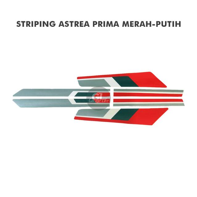 Striping Astrea Prima 1990 Merah - Putih